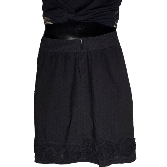 TORRID | Vintage 100% Cotton Black Knee Length A-line Skirt | Size 18 - Picture 3 of 7